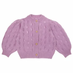 Cardigan Maille Fleurs | Lilas