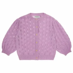 Cardigan Maille Fleurs | Lilas