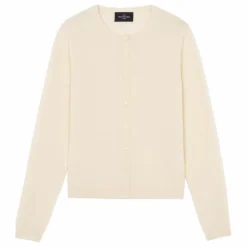 Cardigan Manches Boutonnées Cachemire | Crème