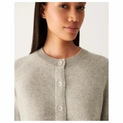 Cardigan Manches Raglan Cachemire | Gris argent