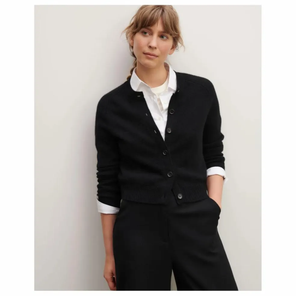 Cardigan Manches Raglan Cachemire | Noir