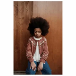 Cardigan Marguerite Laine | Vieux Rose