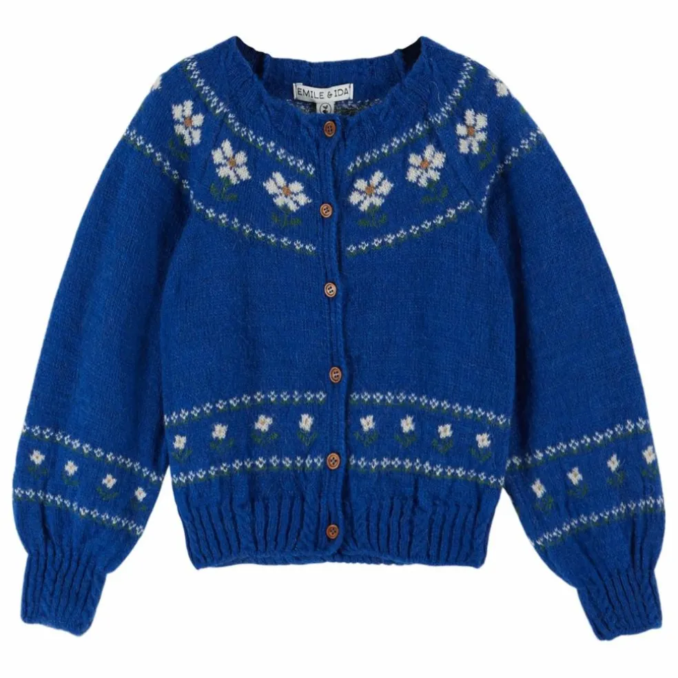 Cardigan Marguerite Laine | Bleu roi