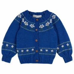 Cardigan Marguerite Laine | Bleu roi