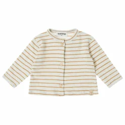 Cardigan Marinière | Jaune moutarde