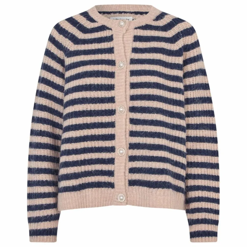 Cardigan Nova Rayé | Bleu foncé