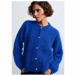 Cardigan Olivia Super Kid Mohair | Bleu électrique