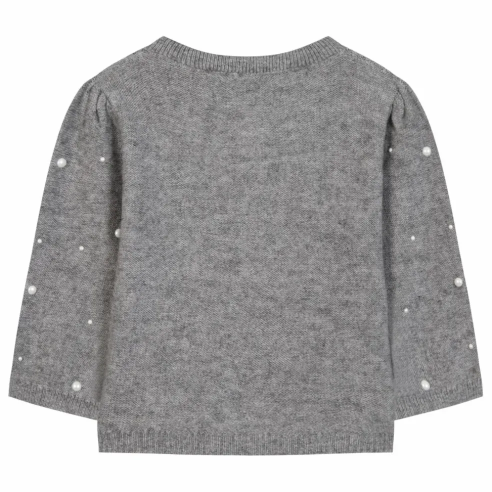 Cardigan Perlé Laine | Gris