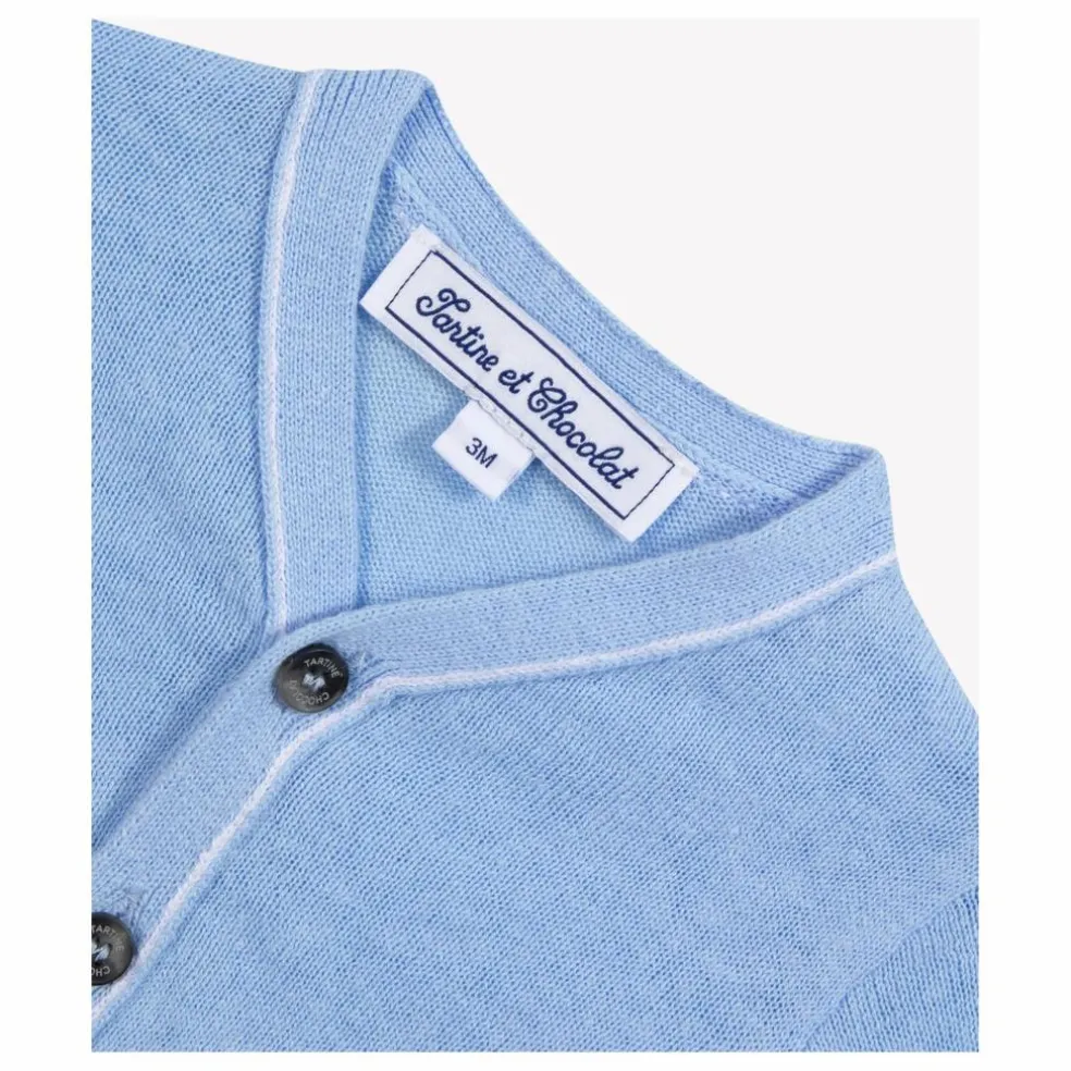 Cardigan Poches | Bleu ciel