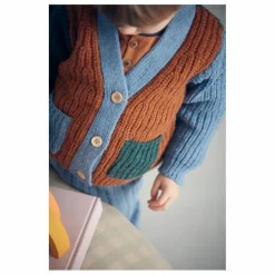 Cardigan Polo Poches | Caramel