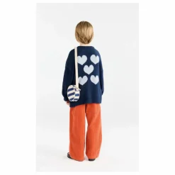 Cardigan Racoon Cœurs | Bleu marine