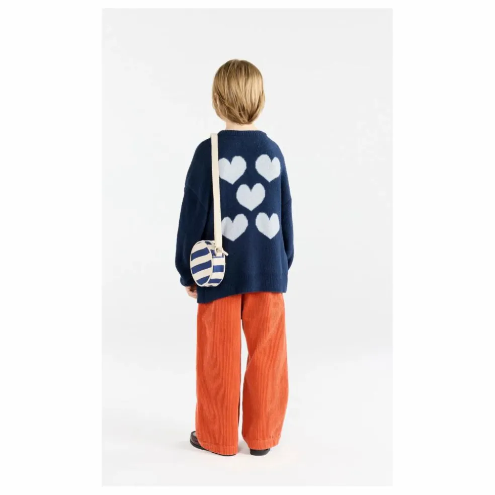 Cardigan Racoon Cœurs | Bleu marine