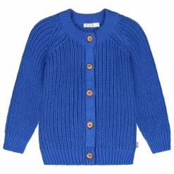 Cardigan Raglan Coton Bio | Bleu électrique