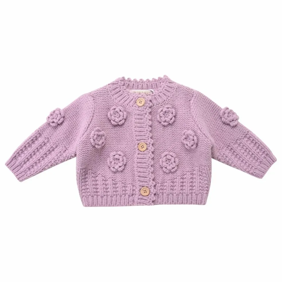 Cardigan Sandy Maille Fleurie | Parme