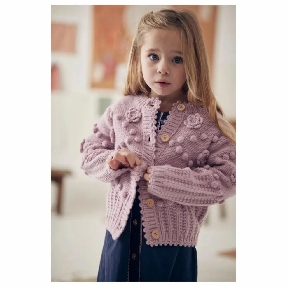 Cardigan Sandy Maille Fleurie | Parme