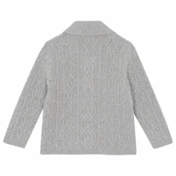 Cardigan Torsades | Bleu gris
