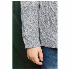 Cardigan Torsades | Bleu gris