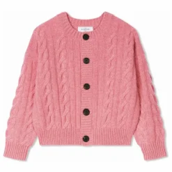 Cardigan Torsades Cachemire | Rose