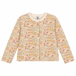 Cardigan Tubique Fleuri | Beige