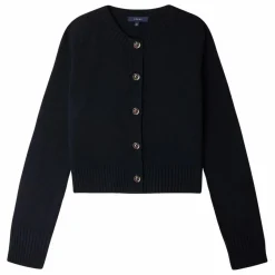 Cardigan Virginia Laine Mérinos | Bleu marine