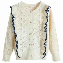 Cardigan Viviana Volants | Crème
