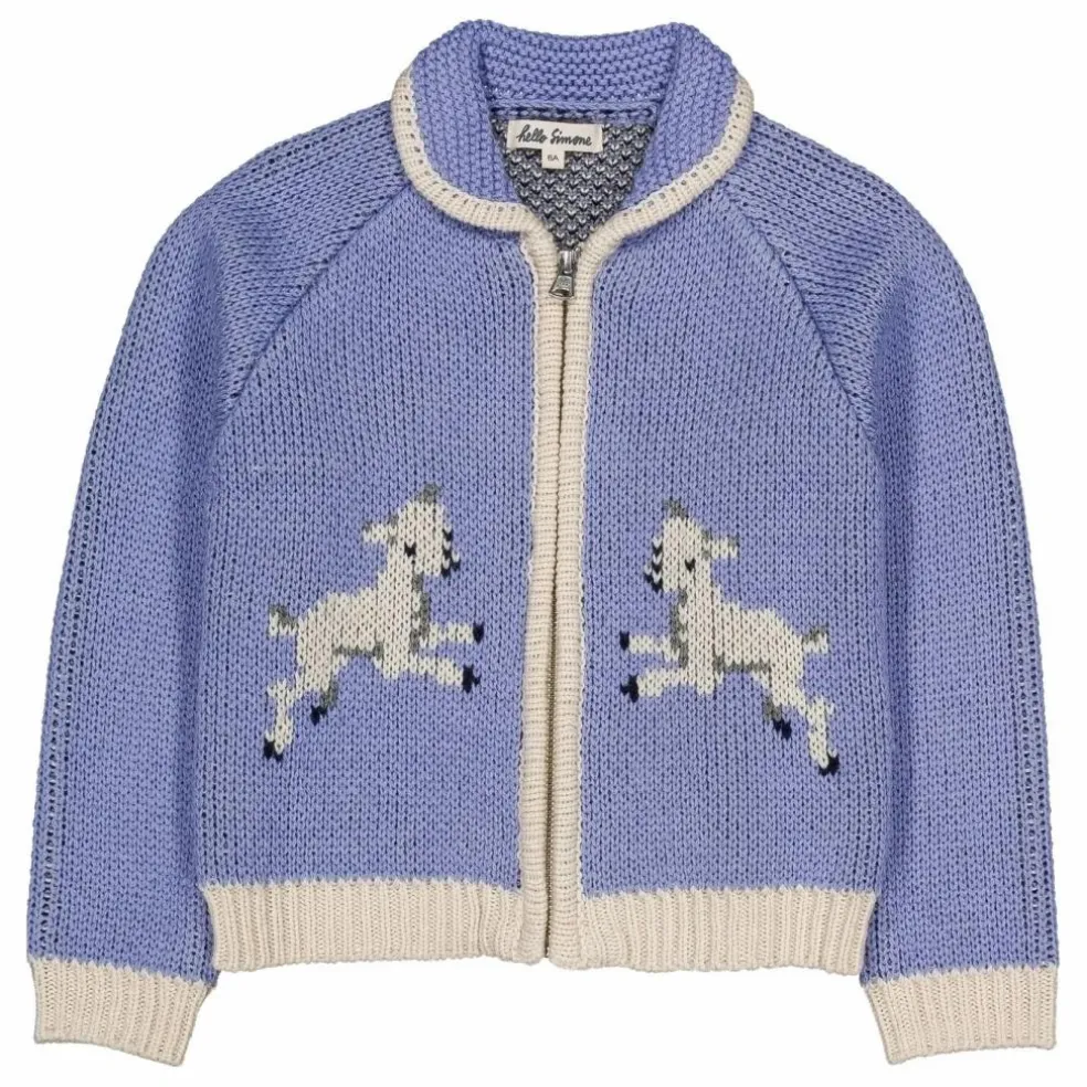 Cardigan Ziply Agneaux | Mauve