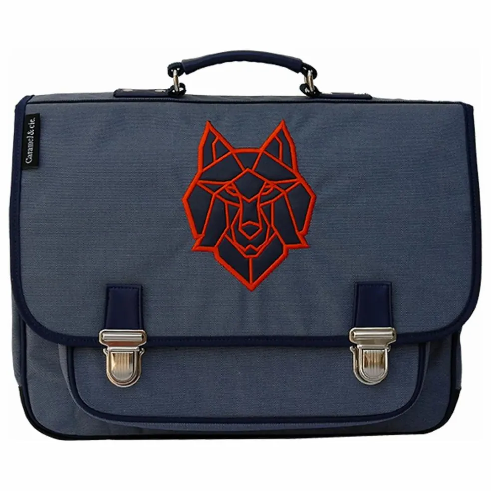 Cartable Loup | Bleu jean