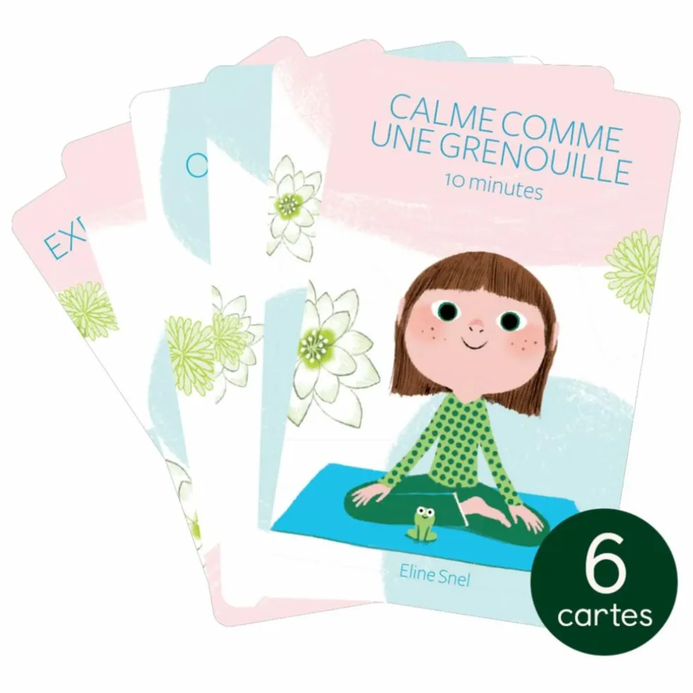 Cartes Calme et attentif comme une grenouille - Pack de 6