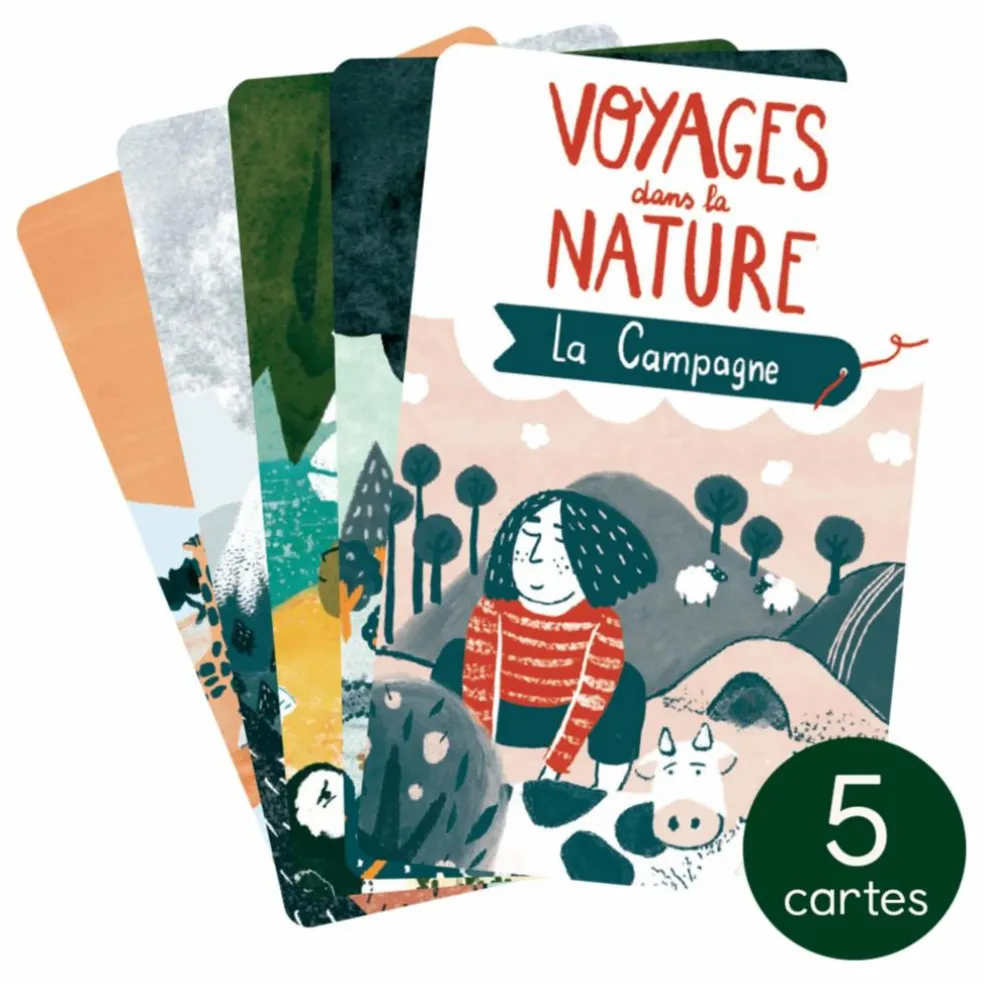 Cartes Voyages dans la nature - Pack de 6