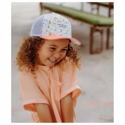 Casquette Visière Courbée Trucker Watercolor | Orange