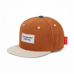 Casquette Visière Plate Unie | Orange Rouille