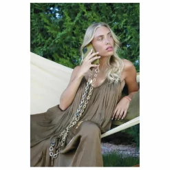 Chaine Longue Cassy 120 cm | Marron