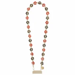 Chaine Longue Cassy Fleurs 120 cm | Marron
