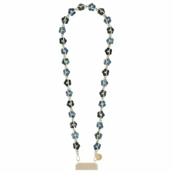 Chaine Longue Cassy Fleurs 120 cm | Bleu