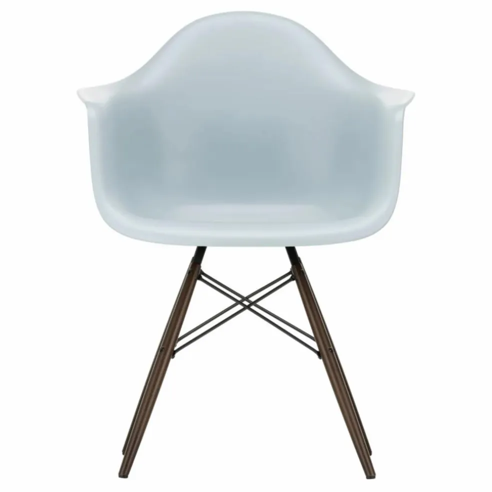 Chaise DAW - piétement érable - Charles & Ray Eames | Gris bleuté