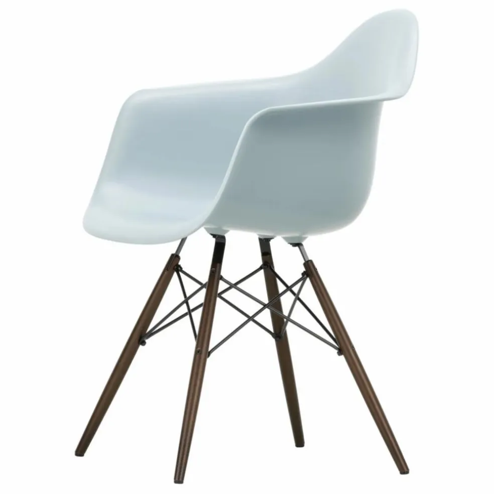 Chaise DAW - piétement érable - Charles & Ray Eames | Gris bleuté
