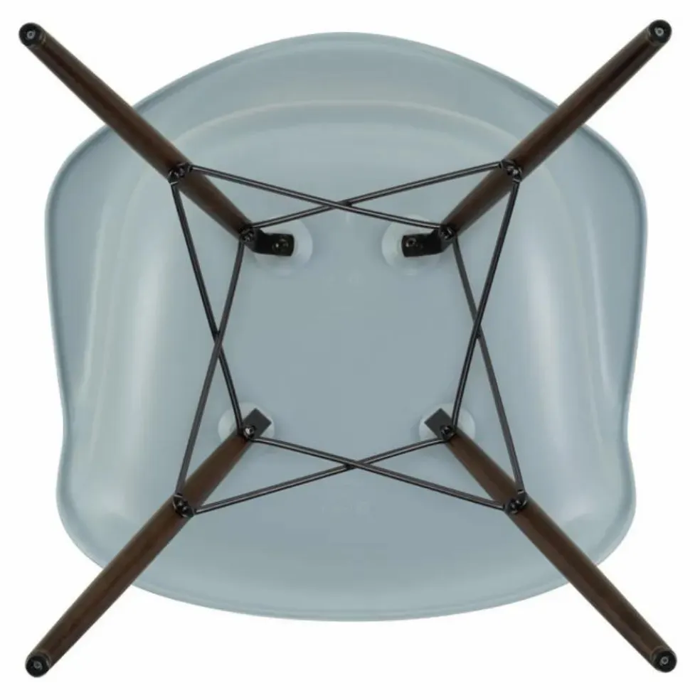 Chaise DAW - piétement érable - Charles & Ray Eames | Gris bleuté