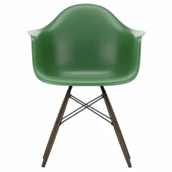 Chaise DAW - piétement érable - Charles & Ray Eames | Vert émeraude