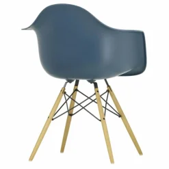 Chaise DAW - piétement érable - Charles & Ray Eames | Bleu de mer