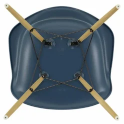 Chaise DAW - piétement érable - Charles & Ray Eames | Bleu de mer