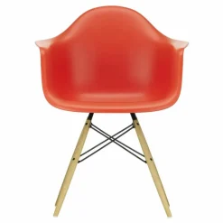 Chaise DAW - piétement érable - Charles & Ray Eames | Rouge coquelicot