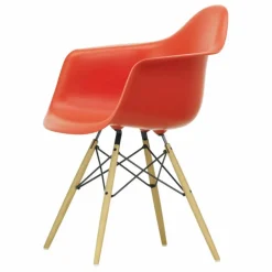 Chaise DAW - piétement érable - Charles & Ray Eames | Rouge coquelicot