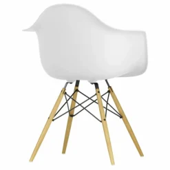 Chaise DAW - piétement érable - Charles & Ray Eames | Blanc