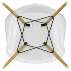 Chaise DAW - piétement érable - Charles & Ray Eames | Blanc