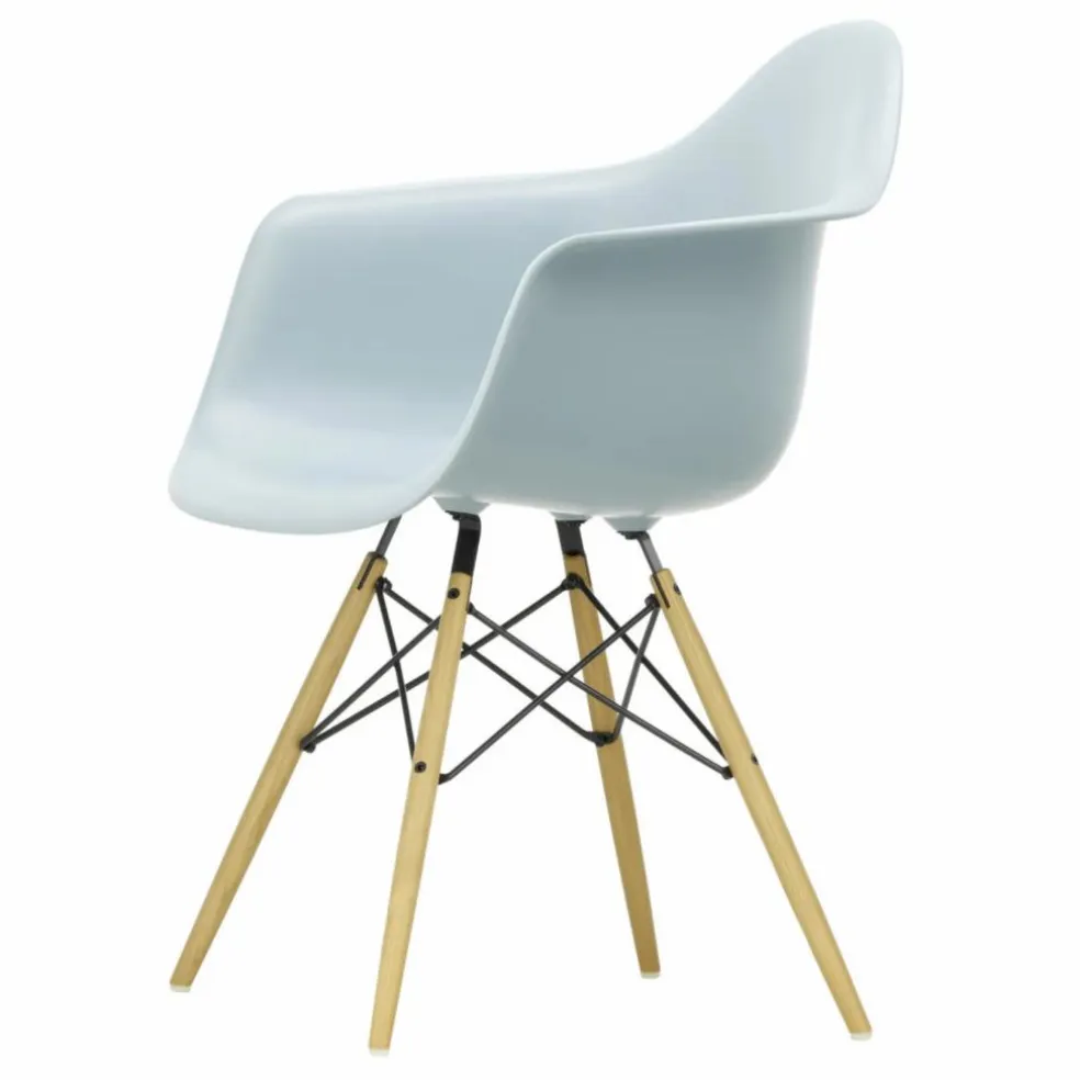 Chaise DAW - piétement érable - Charles & Ray Eames | Gris bleuté