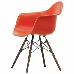 Chaise DAW - piétement érable - Charles & Ray Eames | Rouge coquelicot