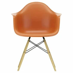 Chaise DAW - piétement érable - Charles & Ray Eames | Orange Rouille