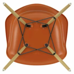 Chaise DAW - piétement érable - Charles & Ray Eames | Orange Rouille