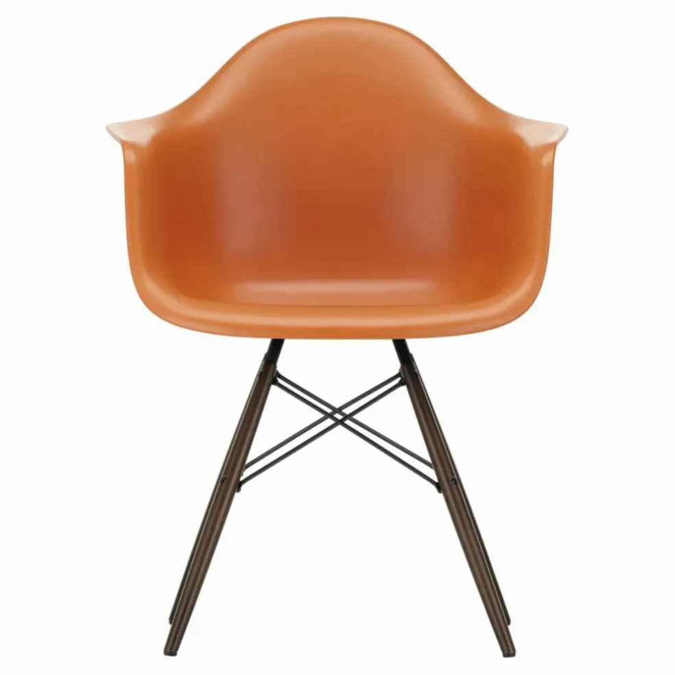 Chaise DAW - piétement érable - Charles & Ray Eames | Orange Rouille