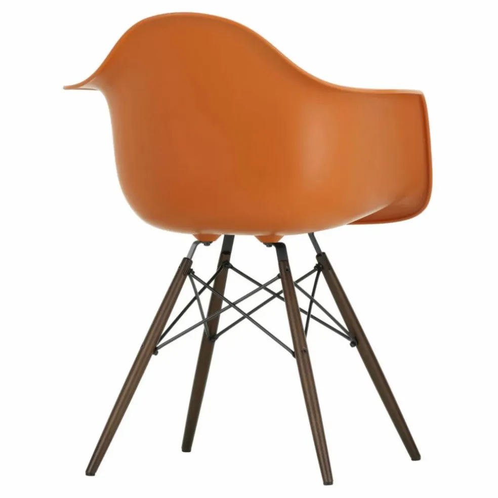 Chaise DAW - piétement érable - Charles & Ray Eames | Orange Rouille
